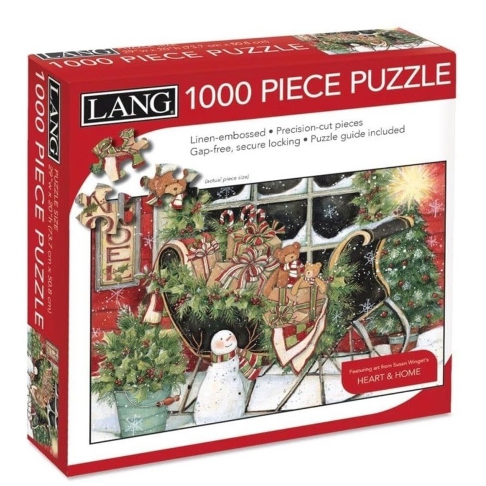 Lang Companies Santa's Sleigh 1000‎ Piece Puzzle by Susan Winget Christmas New